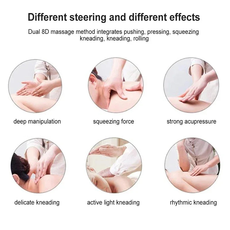 Infrared Heating Electric Massage Pillow – Deep Tissue Kneading for Neck, Back, Shoulders & More