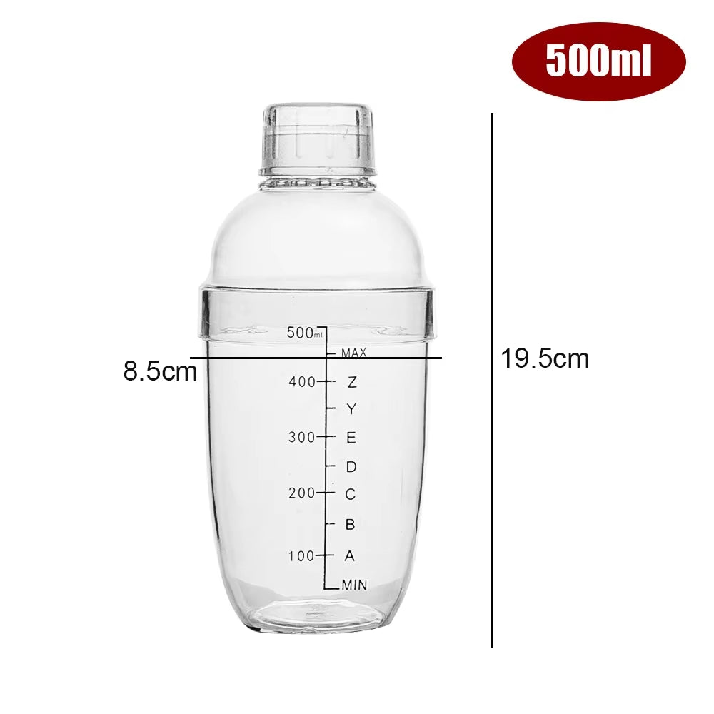 500ML / 700ML Transparent Cocktail Shaker – Perfect for Home and Bar Use