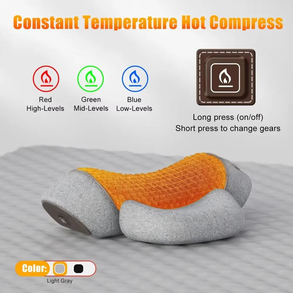 Experience Ultimate Neck & Spine Relief – Heated Electric Cervical Massage Pillow