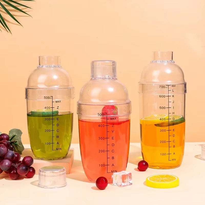 500ML / 700ML Transparent Cocktail Shaker – Perfect for Home and Bar Use