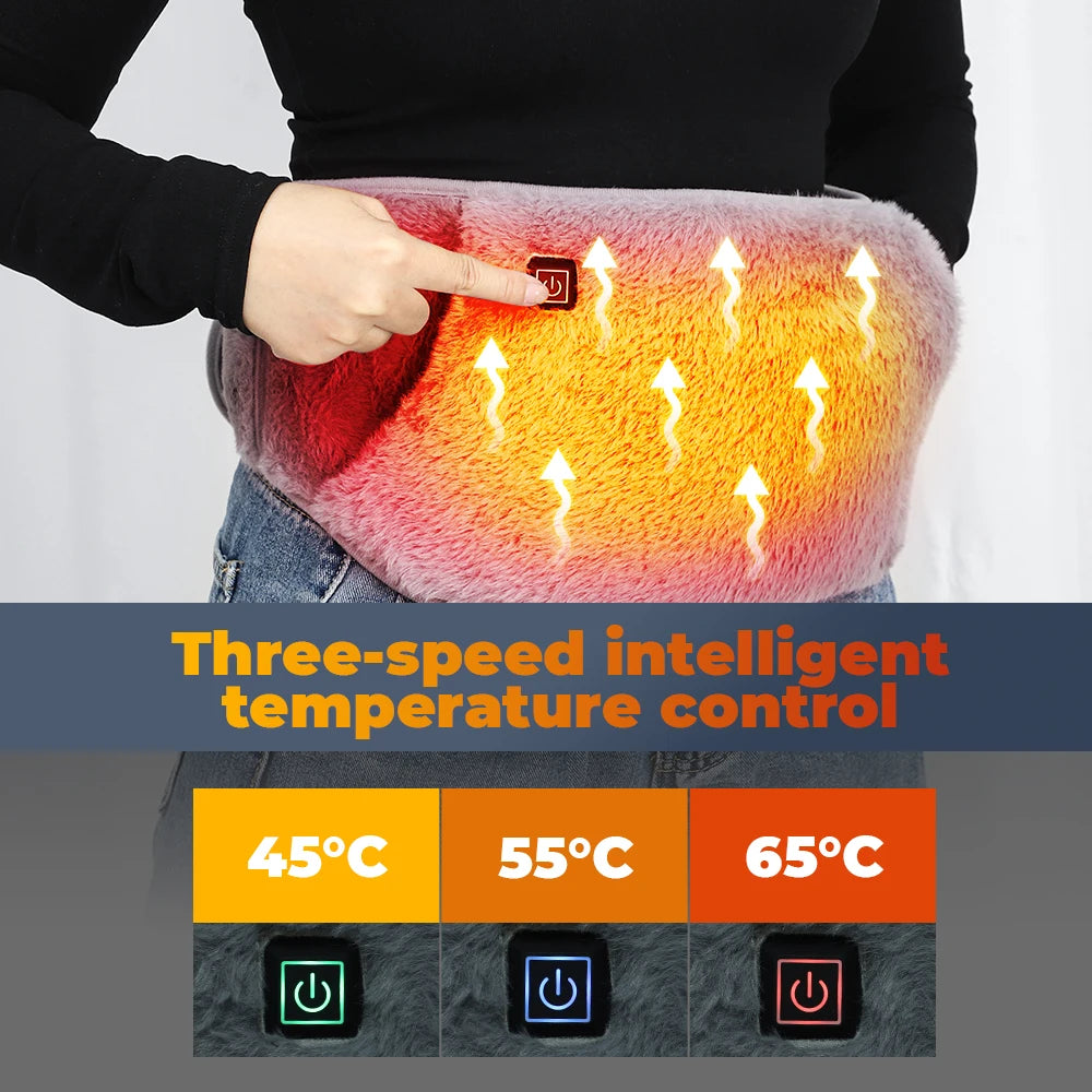 2-in-1 Electric Heating Belt with Graphene Technology – Hand & Waist Warmer for Period and Cold Relief