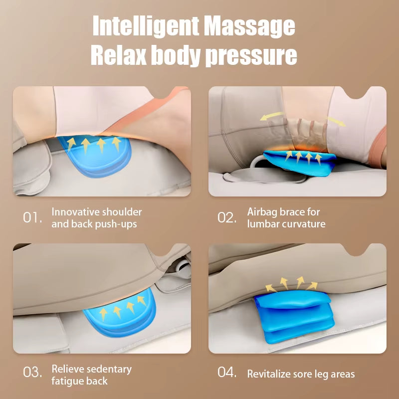 Jinkairui Airbag Heated Neck Massager – Full Body Massage Mat for Ultimate Relaxation