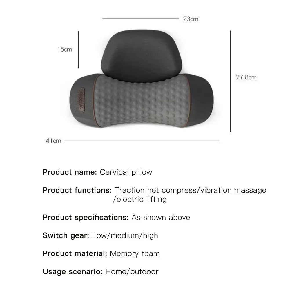 Experience Ultimate Neck & Spine Relief – Heated Electric Cervical Massage Pillow