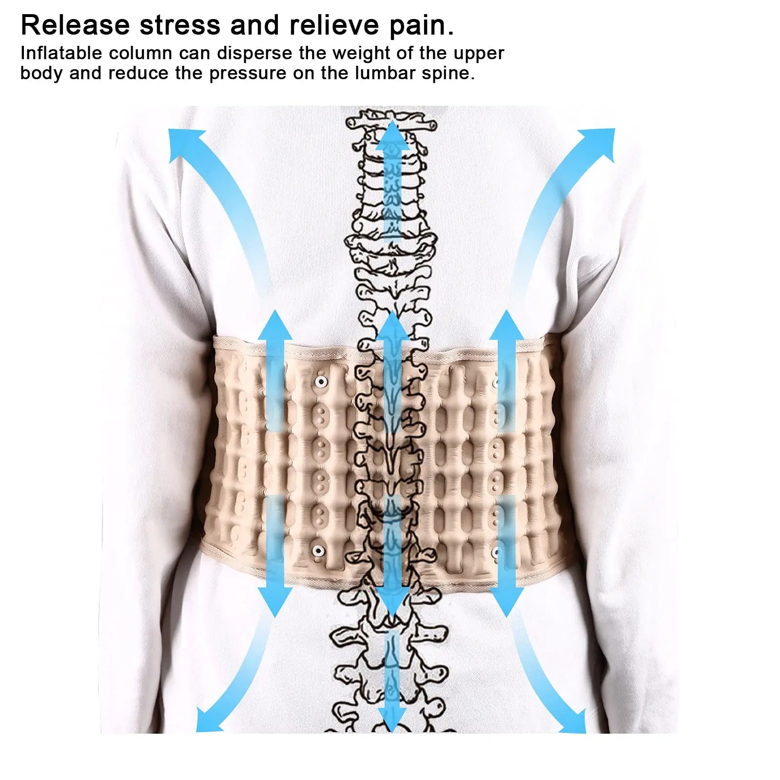 Decompression Back Belt with Air Traction – Clinical Grade Lumbar Support for Back Pain Relief