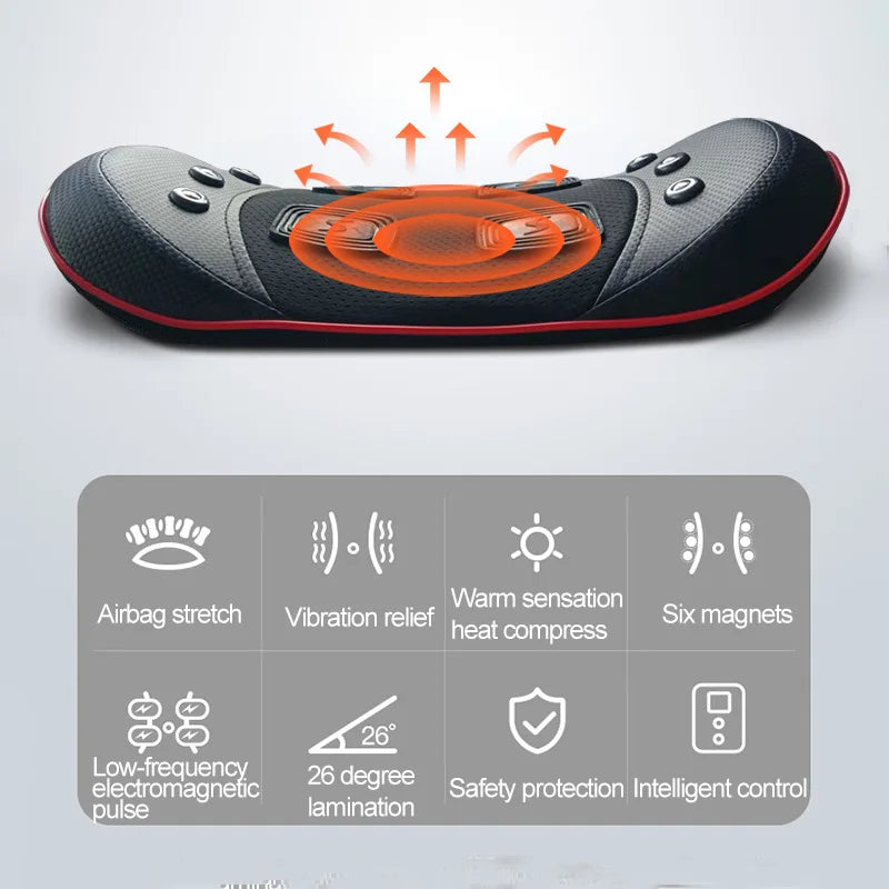 Electric Waist Massager – Deep Lumbar Relief, Posture Support & Spine Traction