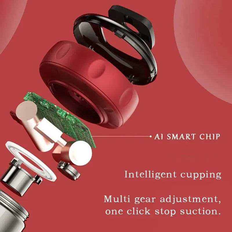 Smart Electric Cupping Massager – Vacuum Suction, Heating & Gua Sha Therapy