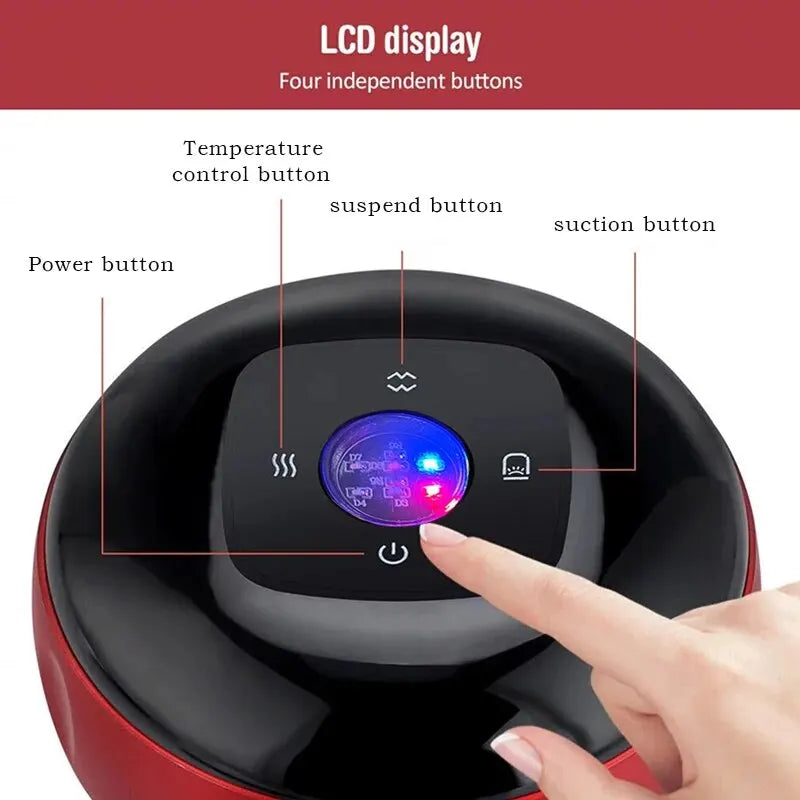 Smart Electric Cupping Massager – Vacuum Suction, Heating & Gua Sha Therapy