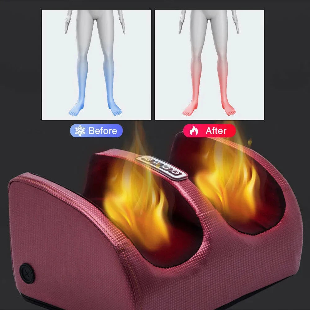 Infrared Shiatsu Foot Massager with Heat – Deep Kneading Therapy for Feet, Ankles & Calves