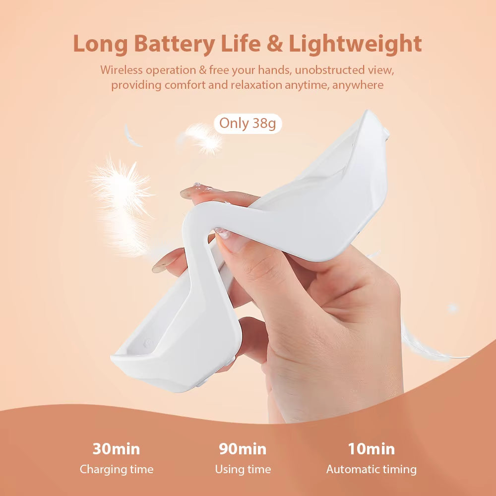Smart EMS Eye Massager – Red Light Therapy for Dark Circles, Eye Bags & Wrinkles
