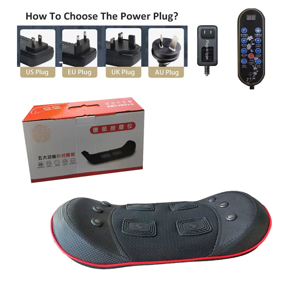 Electric Waist Massager – Deep Lumbar Relief, Posture Support & Spine Traction