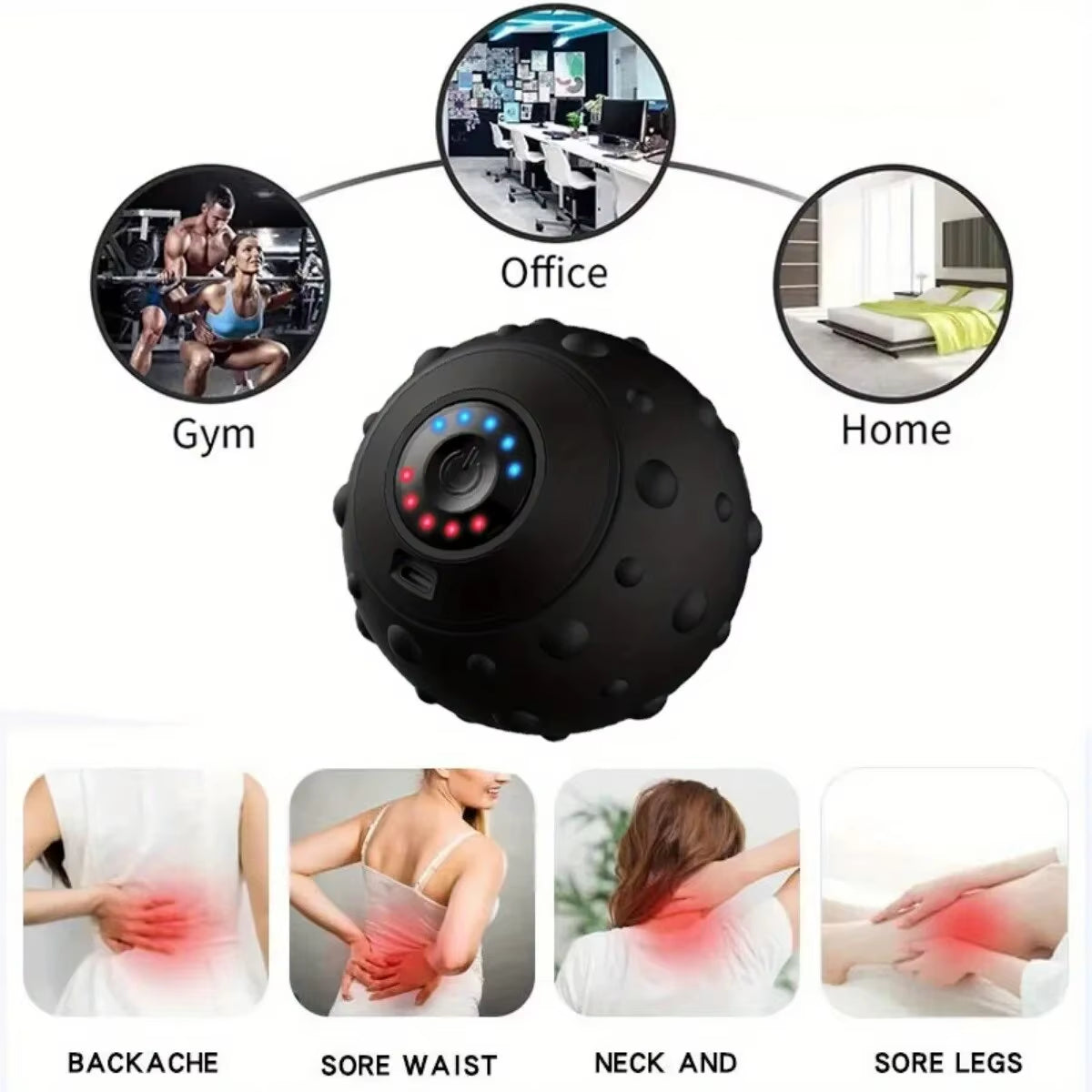 Rechargeable Electric Massage Ball – Deep Tissue Muscle Relief & Relaxation