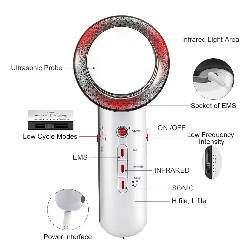 3-in-1 EMS Ultrasonic Cavitation Weight Loss Machine – Sculpt & Tone Your Body Effortlessly