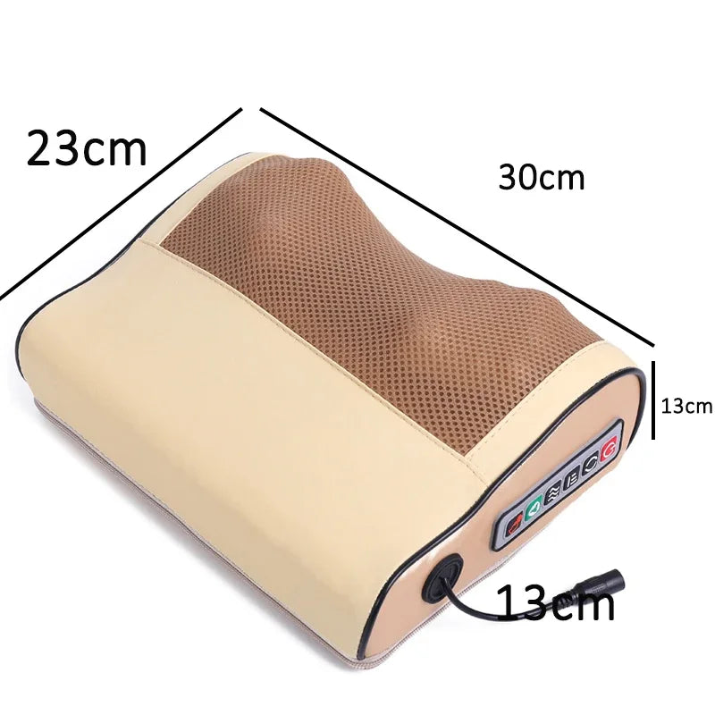 Infrared Heating Electric Massage Pillow – Deep Tissue Kneading for Neck, Back, Shoulders & More