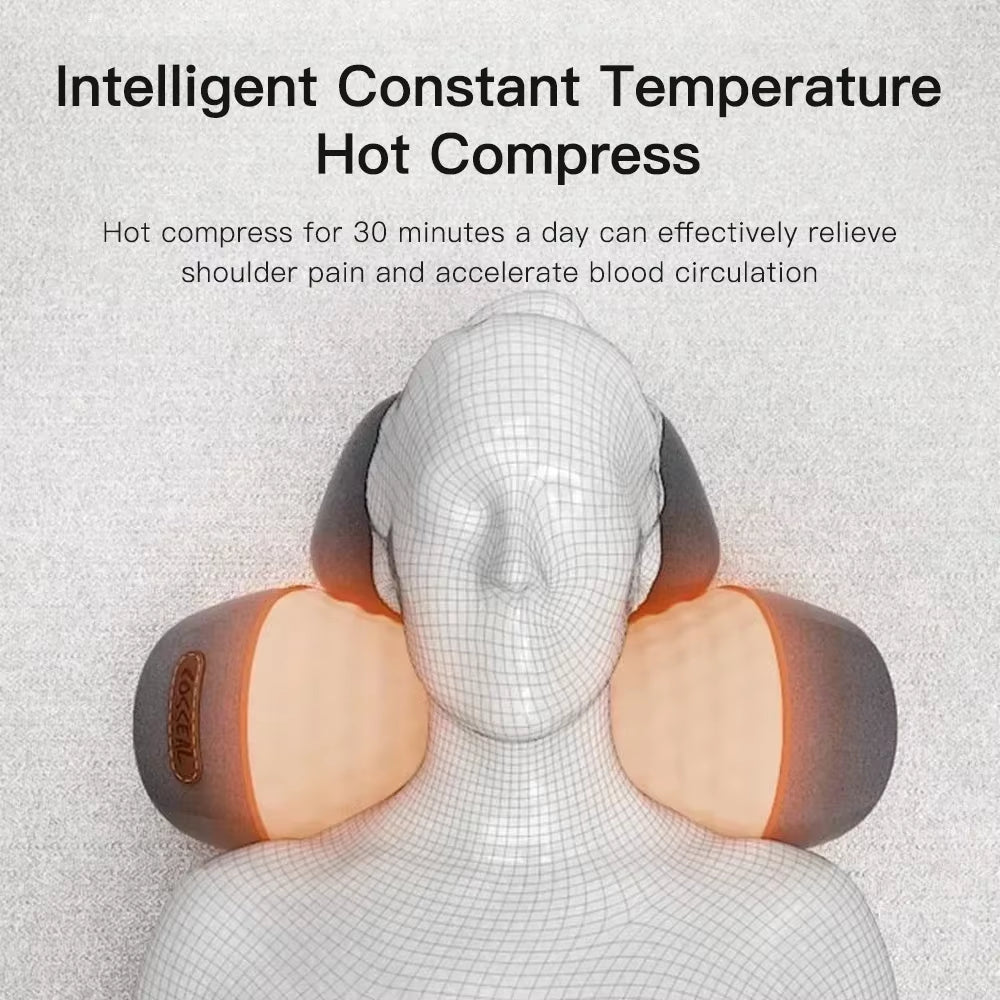 Experience Ultimate Neck & Spine Relief – Heated Electric Cervical Massage Pillow