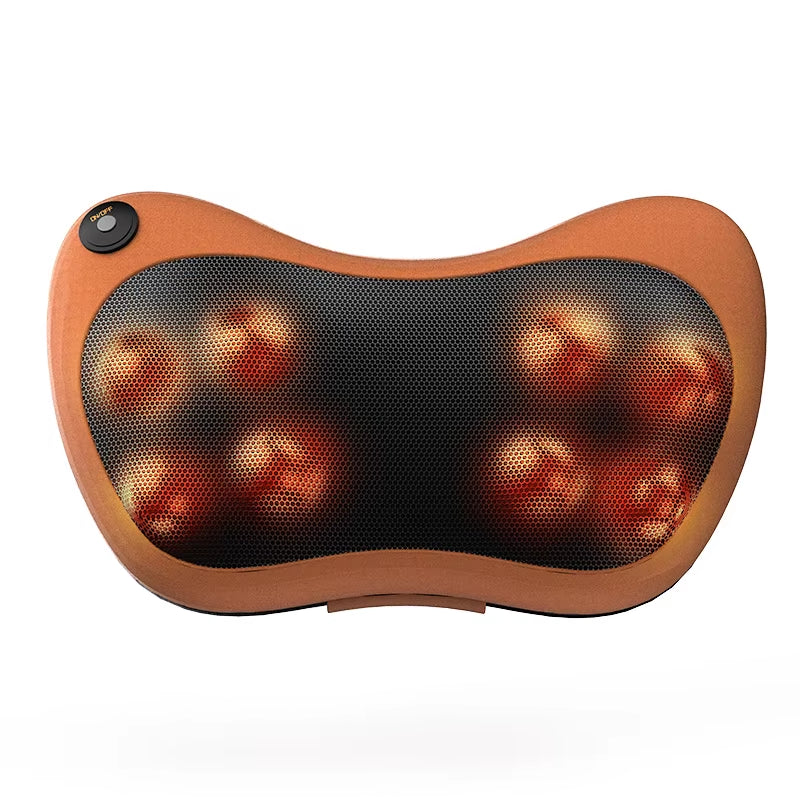 Shiatsu Head & Neck Massage Pillow – Deep Kneading with Heat for Neck, Back & Full Body Relief