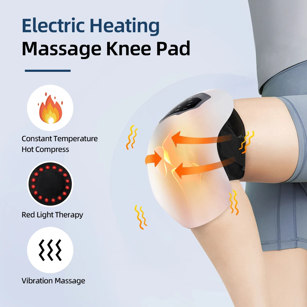 Electric Knee Massager – Infrared Heat, Vibration & Airbag Therapy for Pain Relief & Joint Support