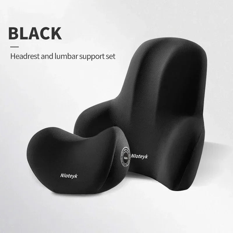 Car Memory Foam Neck & Lumbar Cushion – Ultimate Driving Comfort
