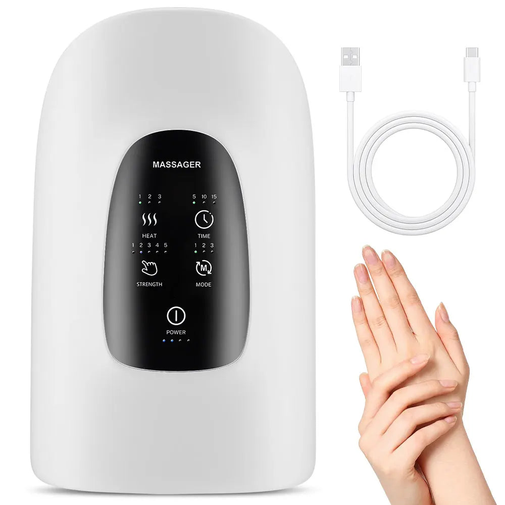 Heated Air Compression Hand Massager – Palm, Finger & Wrist Relief