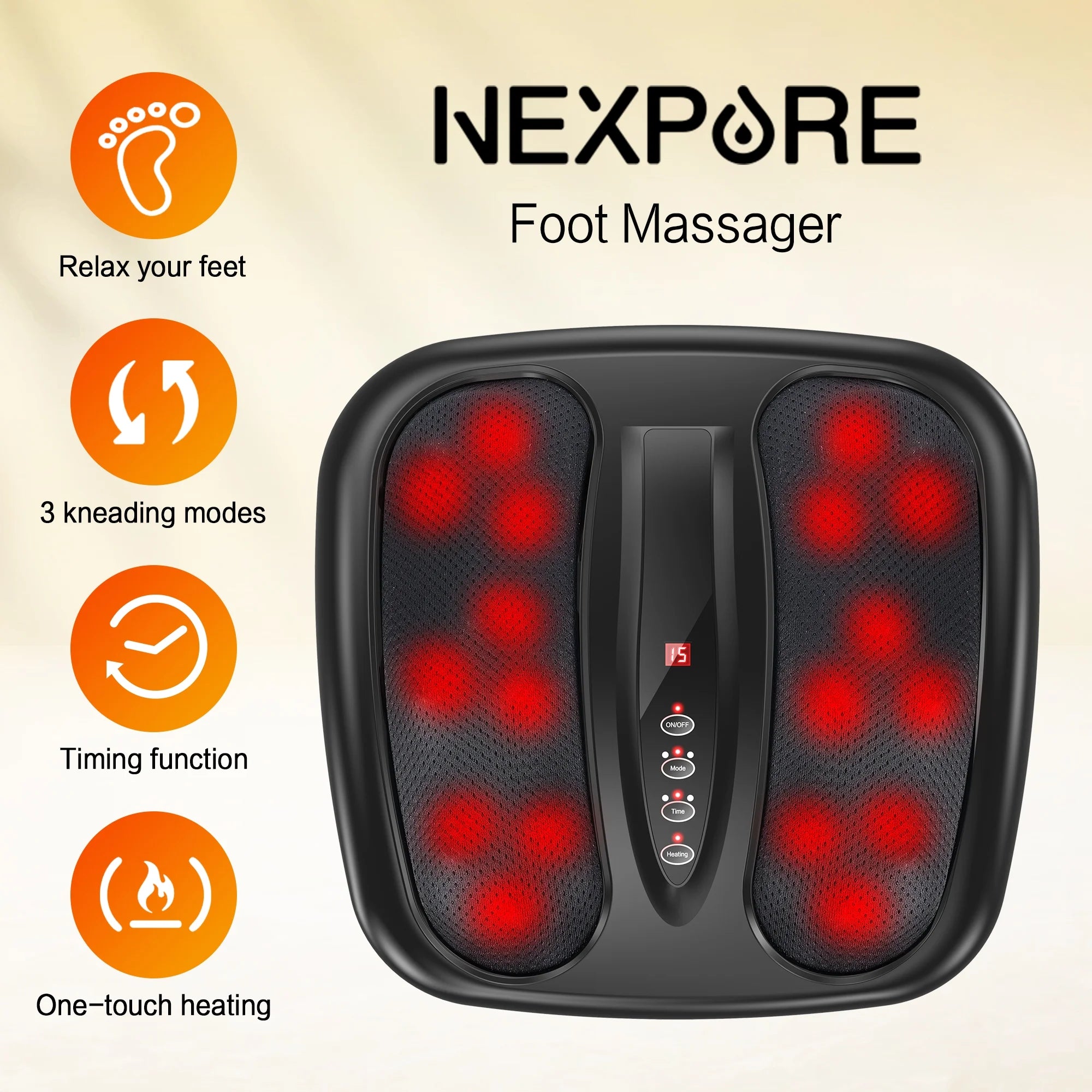 NEXPURE Heated Foot Massager – Ultimate Foot Relaxation at Home