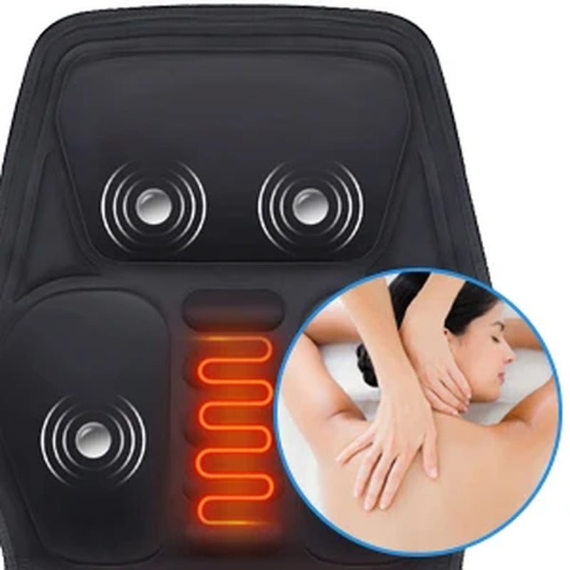 10 Head Full Body Electric Vibrating Massage Mat – For Car, Office & Home Use