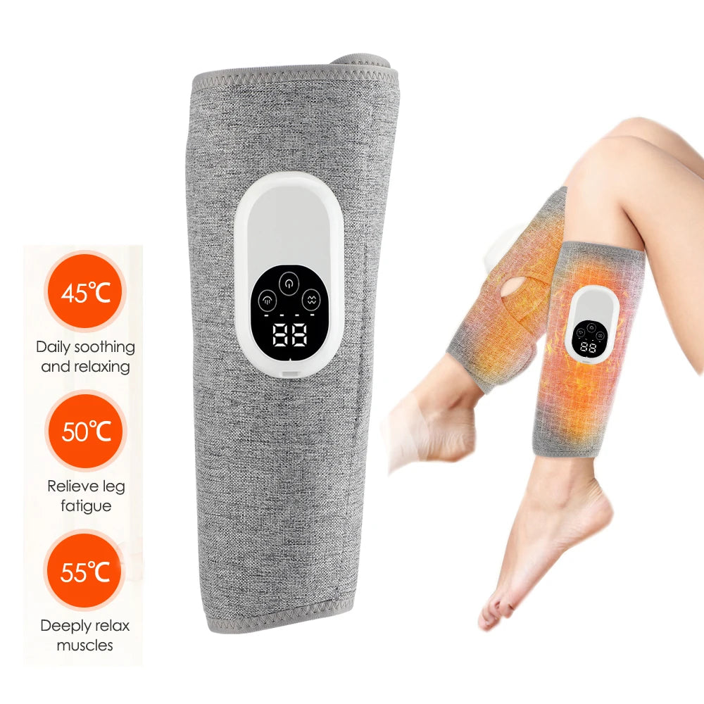 Wireless Heated Air Compression Leg Massager – Calf Relief, Muscle Relaxation & Leg Shaping