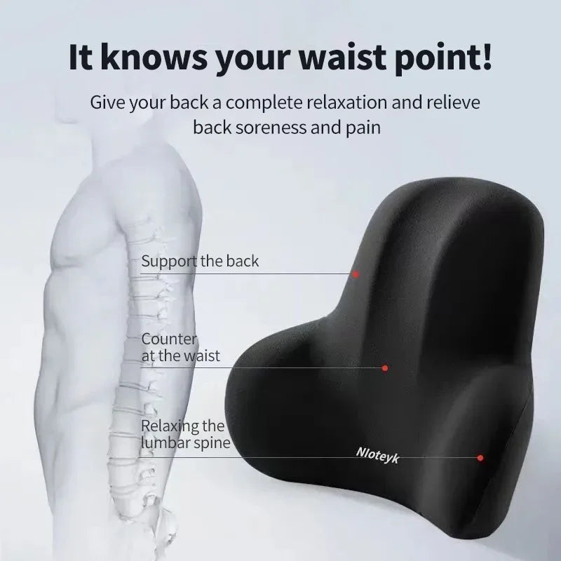 Car Memory Foam Neck & Lumbar Cushion – Ultimate Driving Comfort