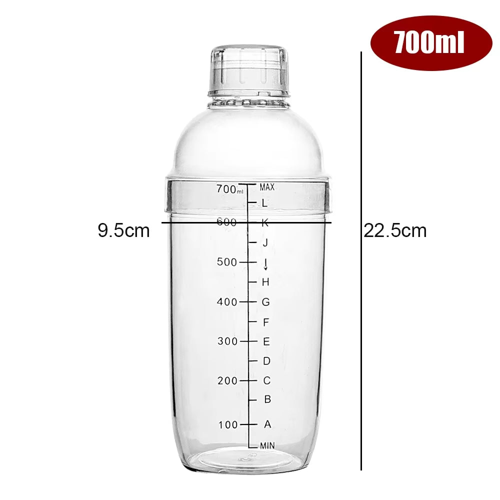 500ML / 700ML Transparent Cocktail Shaker – Perfect for Home and Bar Use