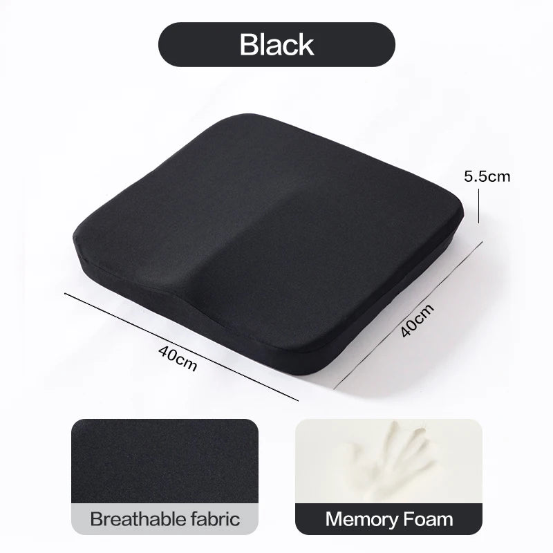 Ergonomic Memory Foam Office Cushion – Tailbone & Hemorrhoid Relief