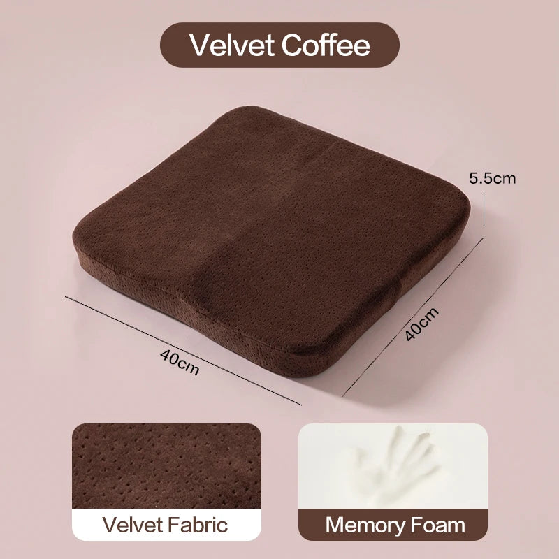 Ergonomic Memory Foam Office Cushion – Tailbone & Hemorrhoid Relief