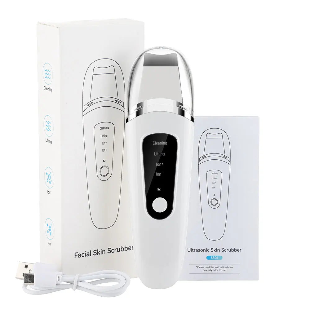 Ultrasonic Skin Scrubber – Deep Facial Cleansing, Exfoliator & Blackhead Remover