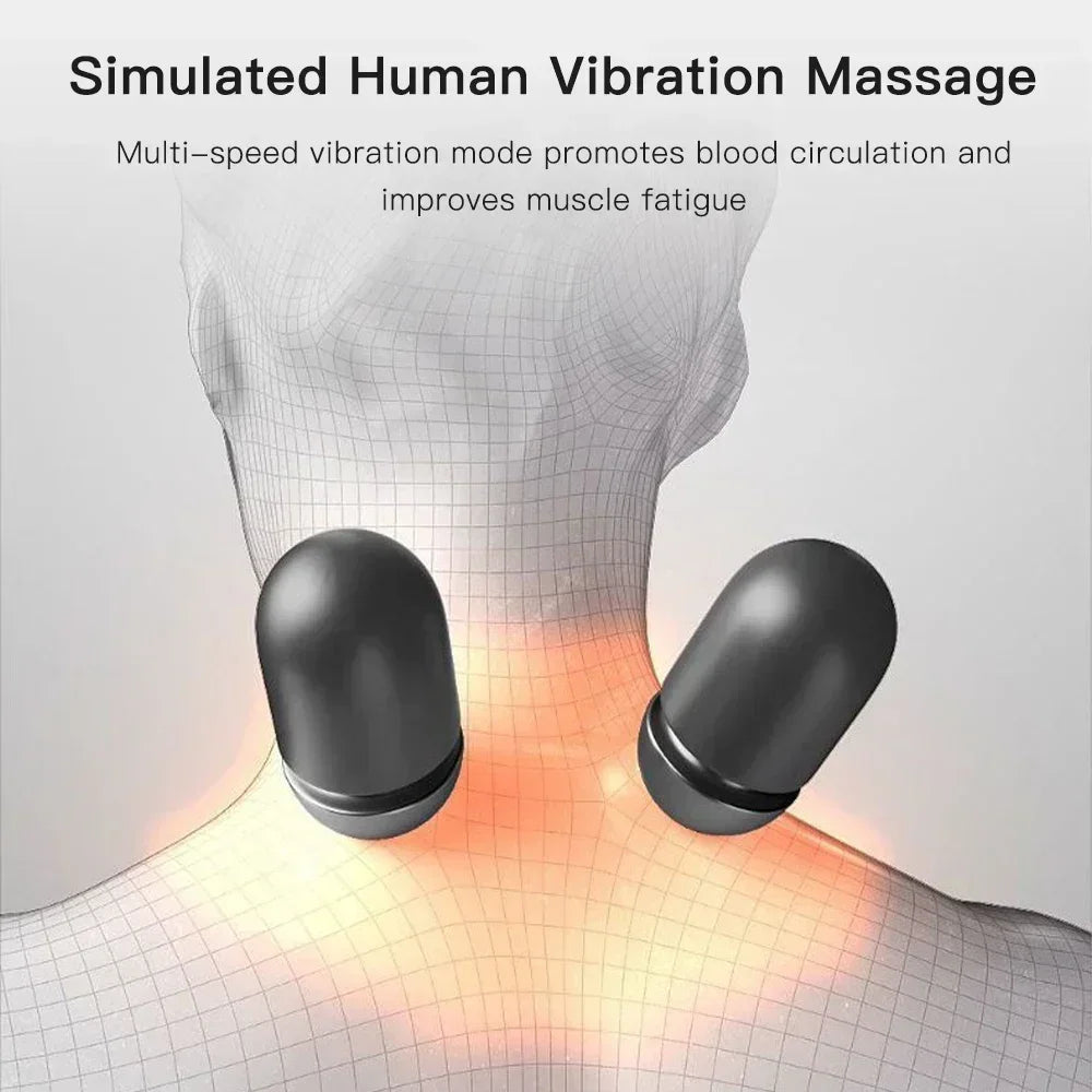 Electric Cervical Massager Pillow – Hot Compress & Vibration Neck Therapy
