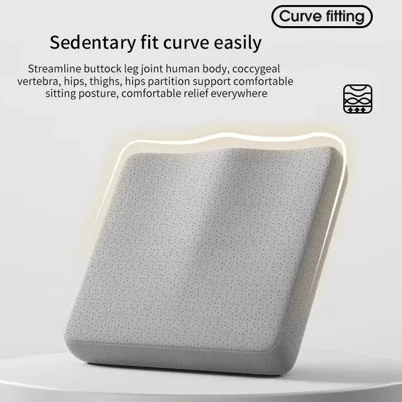 Ergonomic Memory Foam Office Cushion – Tailbone & Hemorrhoid Relief