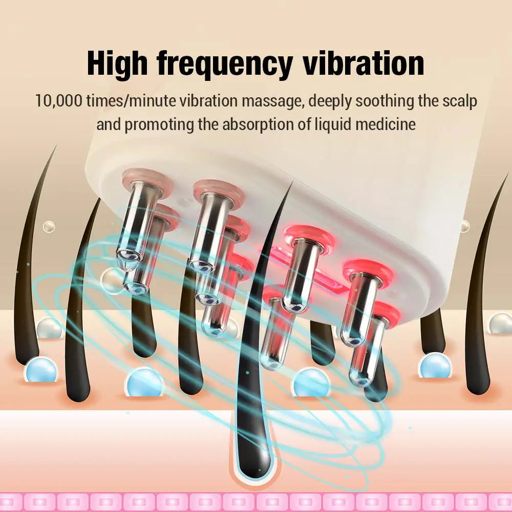 Electric Scalp Massager Comb – LED Red Light Therapy & Nutrient Applicator for Hair Growth