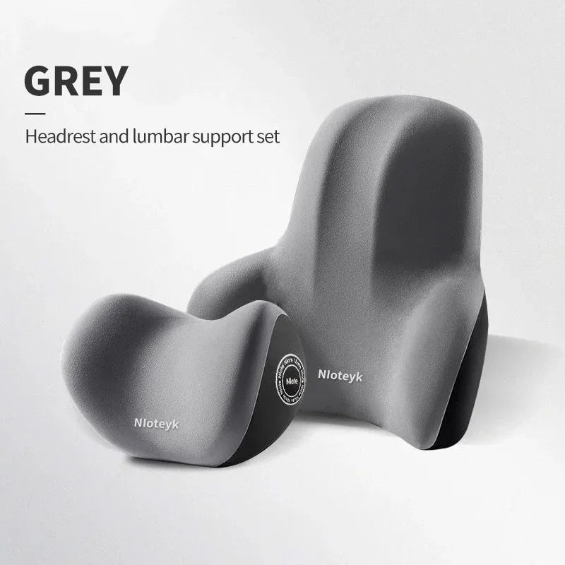 Car Memory Foam Neck & Lumbar Cushion – Ultimate Driving Comfort