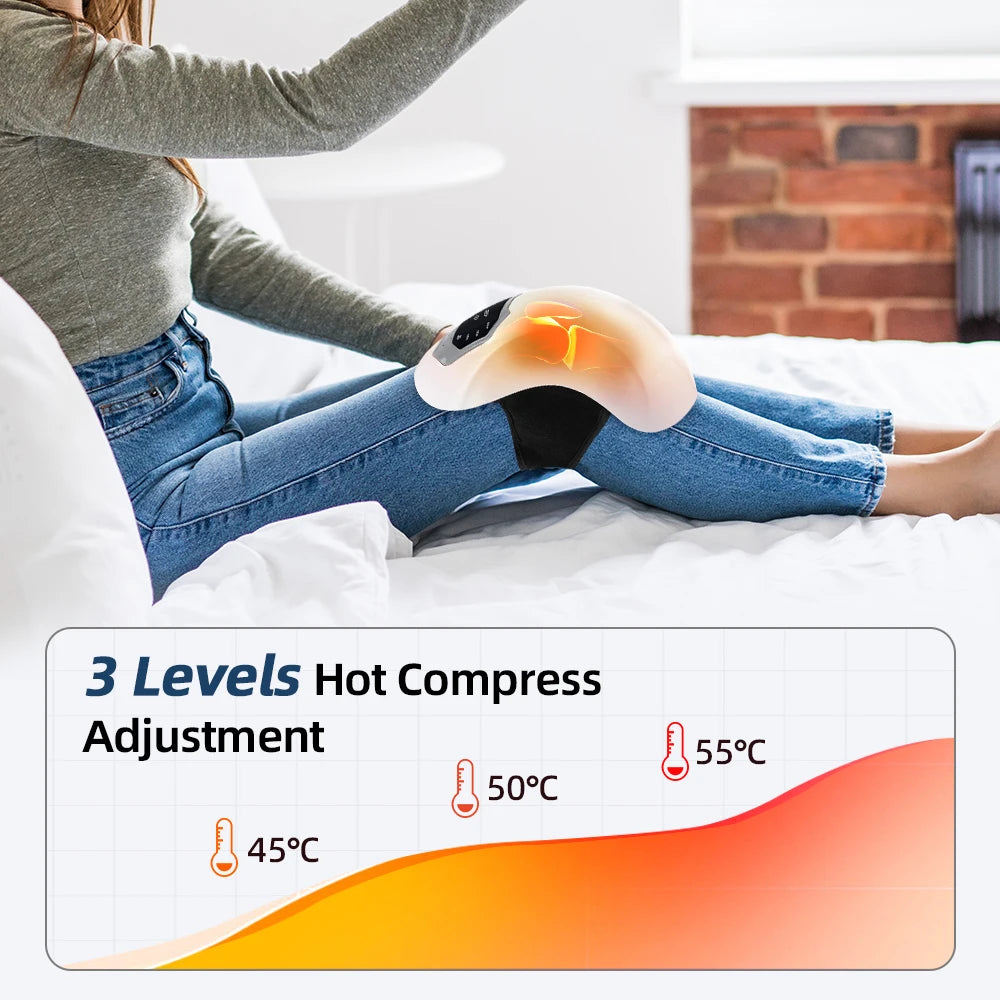 Electric Knee Massager – Infrared Heat, Vibration & Airbag Therapy for Pain Relief & Joint Support