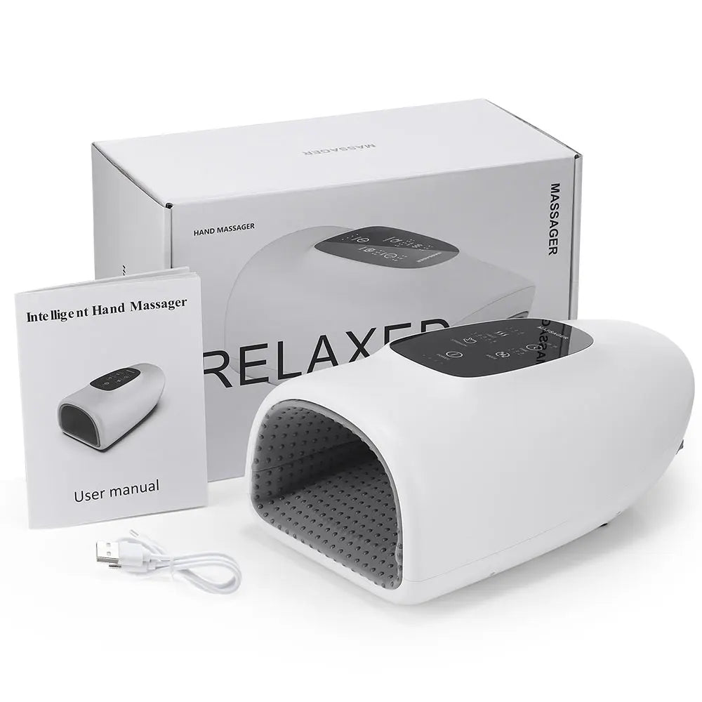Heated Air Compression Hand Massager – Palm, Finger & Wrist Relief