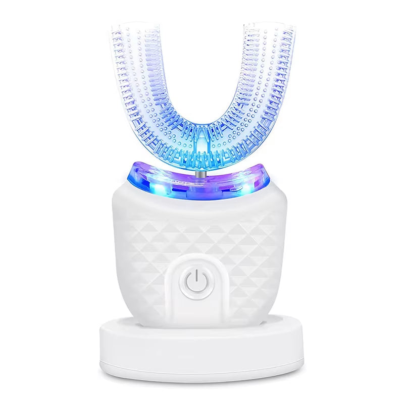 360° Ultrasonic U Shaped Toothbrush – Automatic Full Mouth Cleaning