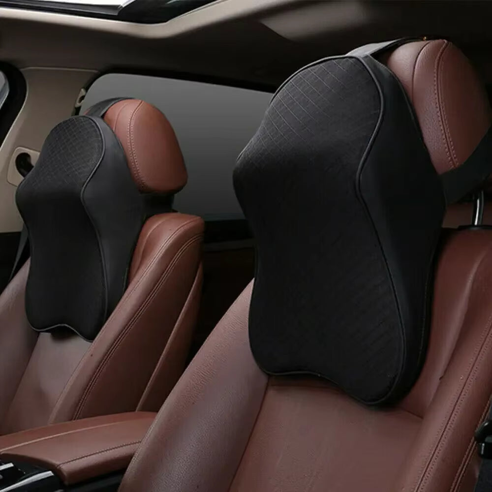 Car Seat 3D Memory Foam Headrest Cushion – Neck & Head Pain Relief