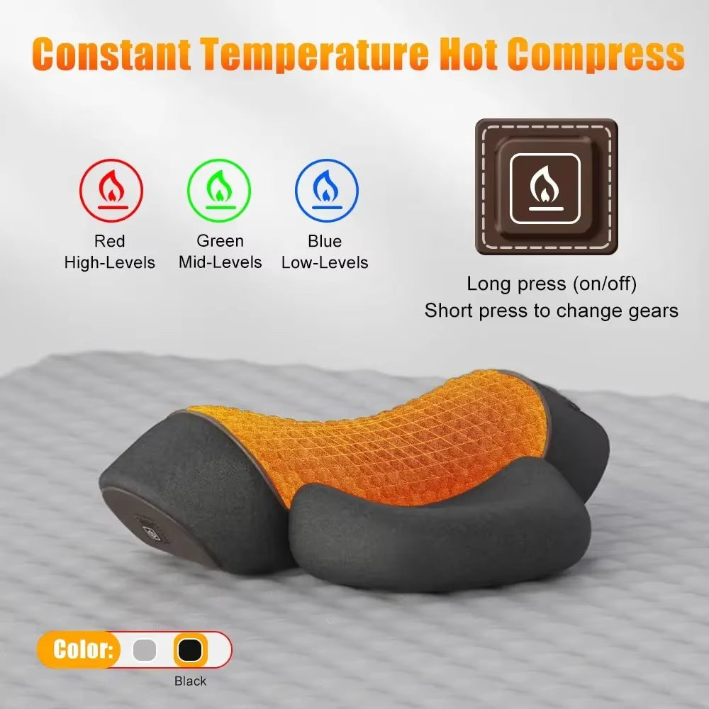 Experience Ultimate Neck & Spine Relief – Heated Electric Cervical Massage Pillow