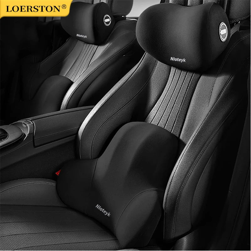 Car Memory Foam Neck & Lumbar Cushion – Ultimate Driving Comfort