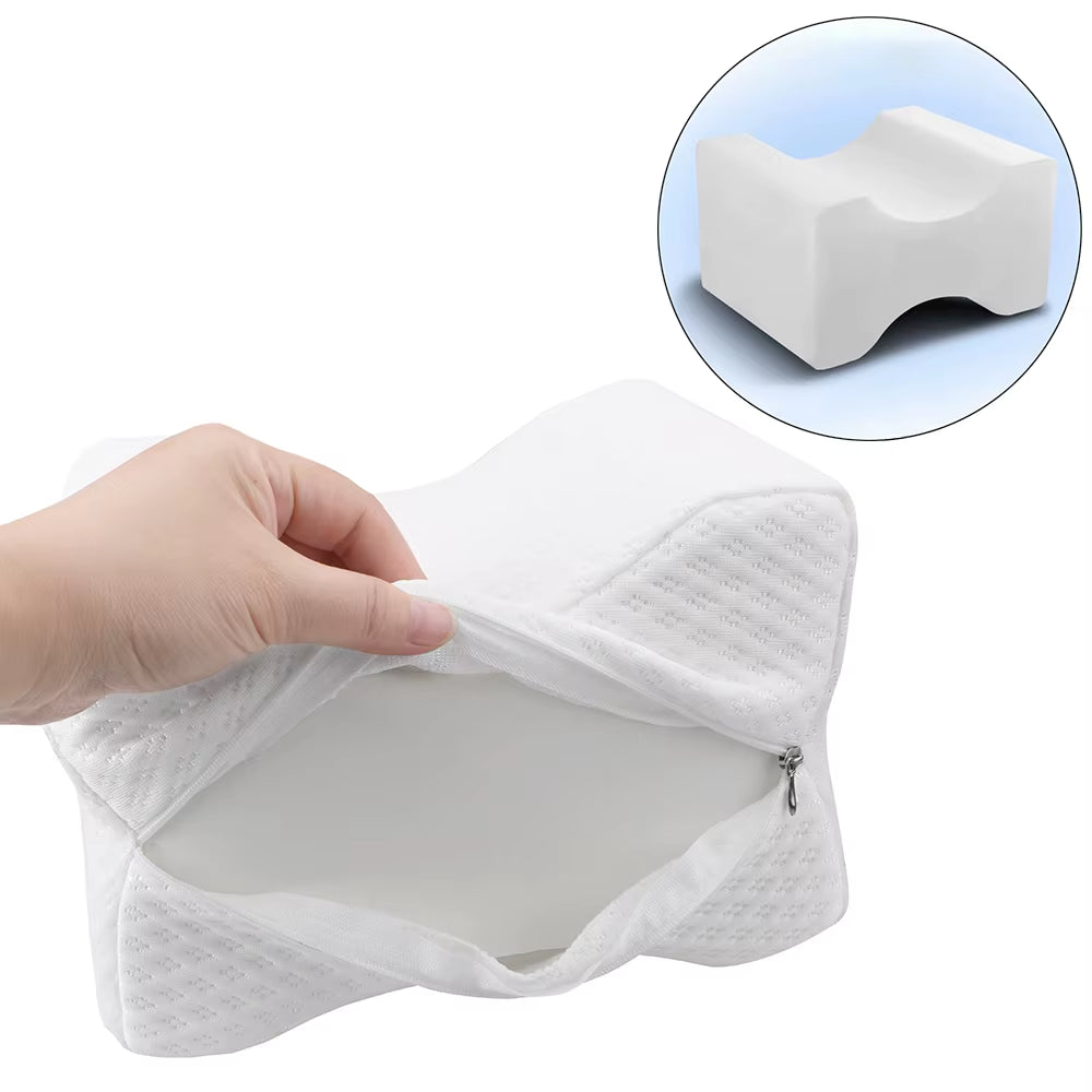 Memory Foam Orthopedic Knee Pillow – Align Your Spine, Sleep Without Pain